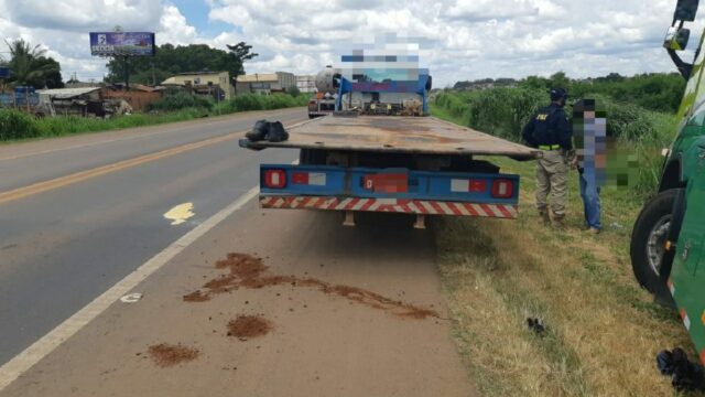 Motociclista fica ferido em colisão com caminhão guincho na BR-050, no perímetro urbano de Catalão