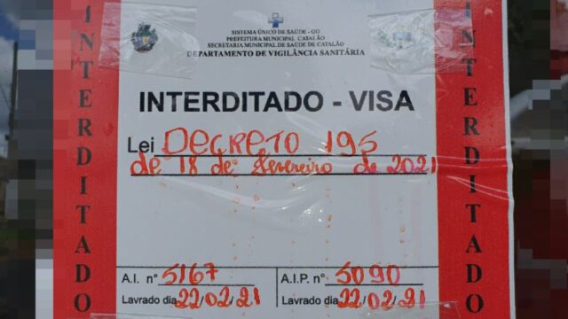 Dois comércio foram interditados e cinco autuados por descumprir o novo decreto em Catalão