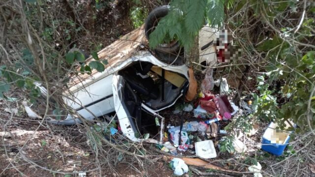 Capotamento na G0-330 entre Catalão e Ipameri deixa uma mulher e duas crianças feridas