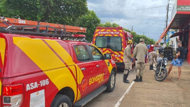 Motociclista fica ferido após colidir contra traseira de veículo em Catalão; veja vídeo