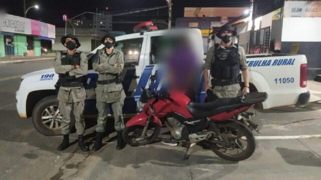 Moto furtada em Catalão é recuperada pelo Batalhão Rural em Corumbaíba