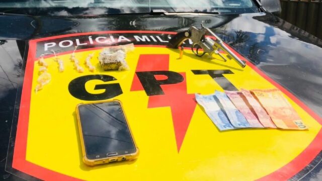 Mulher é presa e menores são apreendidos por suspeita de tráfico de drogas em Ouvidor