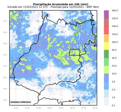 Prognóstico de chuva para final de semana: sexta, sábado e domingo