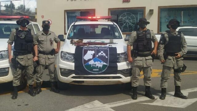 Dois suspeitos são preso por porte ilegal de arma de fogo e abate de animais silvestres em Santo Antônio do Rio Verde