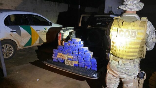 Operação contra o tráfico internacional de drogas apreende 63kg de drogas na região sudoeste de Goiás