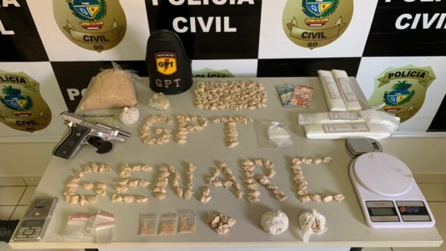 Operação conjunta Polícia Civil (Genarc) e Polícia Militar (GPT) prendem três suspeitos de tráfico em Catalão