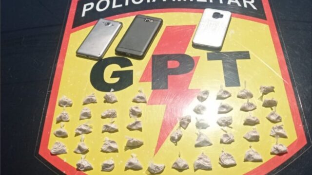 GPT realiza prisão de dois suspeito por tráfico de drogas