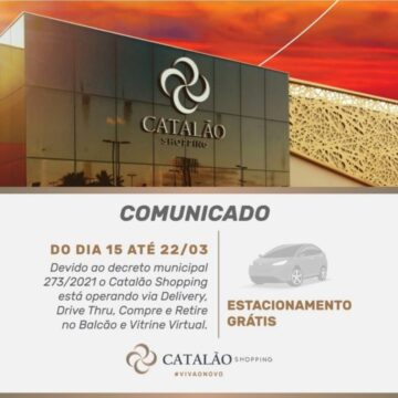 Cliente contará com atendimento mais flexível no Catalão Shopping até segunda-feira, 22/03.