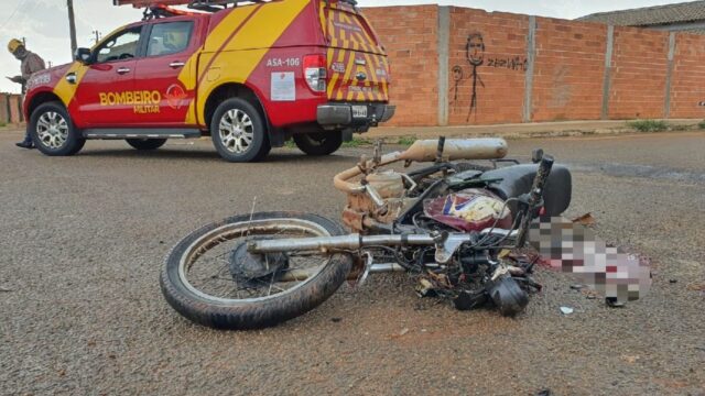 Motociclista fica em estado grave após acidente em Catalão