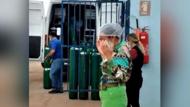 Faltando 8 minutos para acabar oxigênio, novo carregamento chega a hospital em Bela Vista; veja