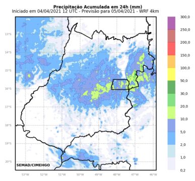 Chuva à vista para a região Centro Sul de Goiás
