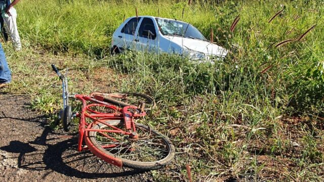 Ciclista idoso fica gravemente ferido ao ser atropelado por carro na GO-330, no município de Três Ranchos