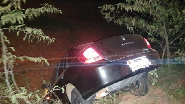 Saída de pista é registrada na GO-330 entre Ouvidor e Três Ranchos