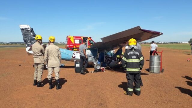 Acidente com monomotor deixa feridos em Anápolis