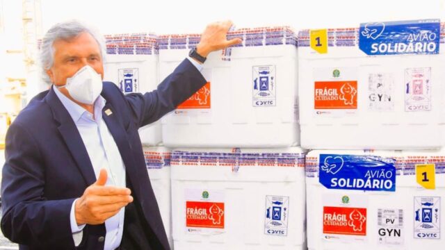 Goiás recebe 161,2 mil doses de vacinas contra Covid-19