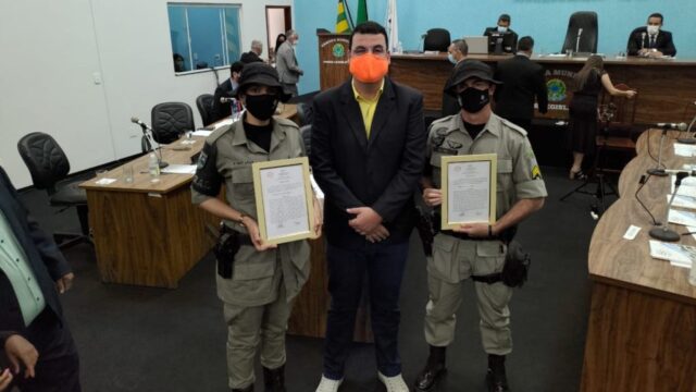 Policiais do Batalhão Rural foram homenageados com Moçao de Aplausos pela Câmara Municipal de Catalão