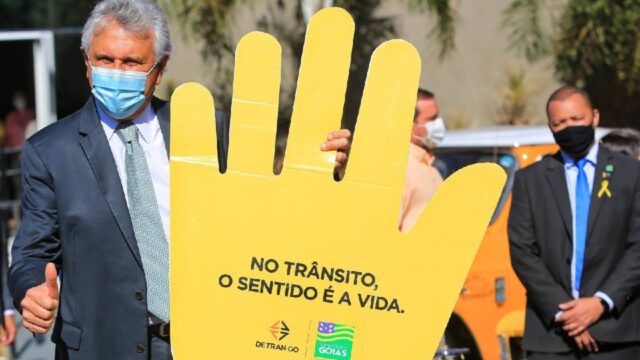 Na abertura do Maio Amarelo, mês dedicado à prevenção de acidentes de trânsito, Caiado lança programa que vai investir R$ 12 milhões em sinalização viária de cidades