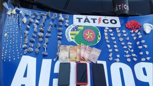 Três homens são presos e um menor apreendido suspeitos de tráfico de drogas em Goiandira