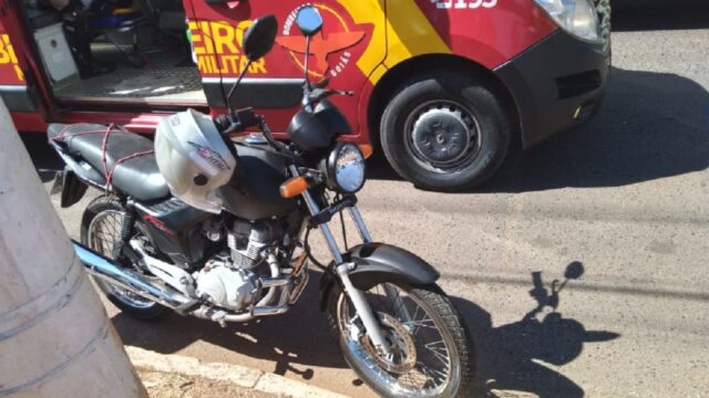 Colisão traseira deixa motociclista ferido em Catalão