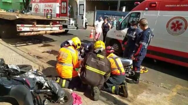 Motociclista fica em estado grave após envolver em acidente em Araguari