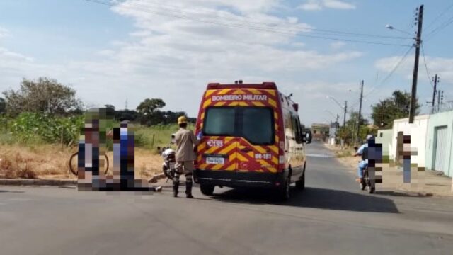 Queda de moto deixa motociclista ferido em Catalão