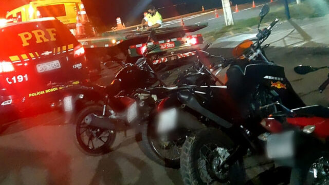 PRF interrompe farra com motos na BR050 em Catalão