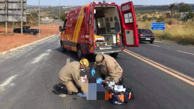 Motociclista fica ferido após acidente na GO-139, em Caldas Novas