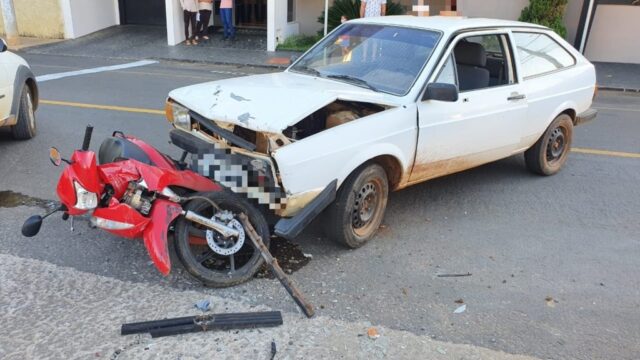 Três acidentes envolvendo carro e moto deixa feridos em Catalão
