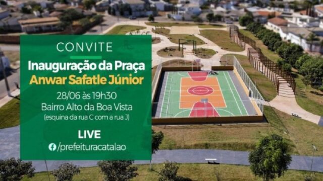 Catalão: Prefeitura fará inauguração de praça no Alto da Boa Vista