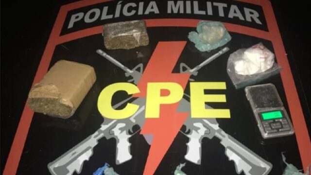 CPE realiza prisão de suspeito de 34 anos e apreende drogas em Pires do Rio
