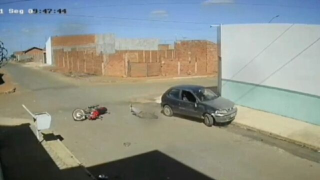 Câmera de segurança registra grave acidente no Bairro Conquista