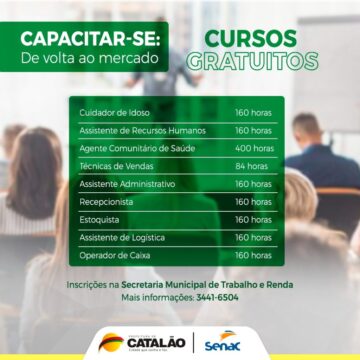 Prefeitura e SENAC ofertam cursos gratuitos