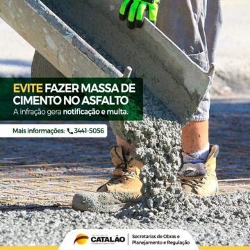 Massas de concreto e argamassa são proibidos sobre o asfalto e calçadas da cidade