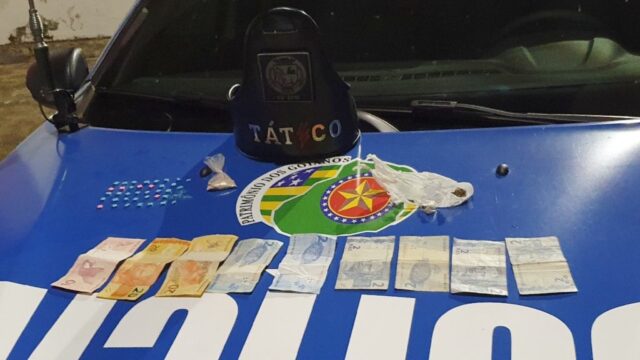 Equipe Tático Móvel realiza prisão de suspeito com várias drogas, em Catalão