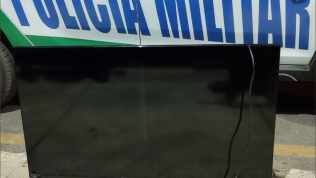 Polícia Militar prende suspeito de furtar um aparelho de TV, em Três Ranchos
