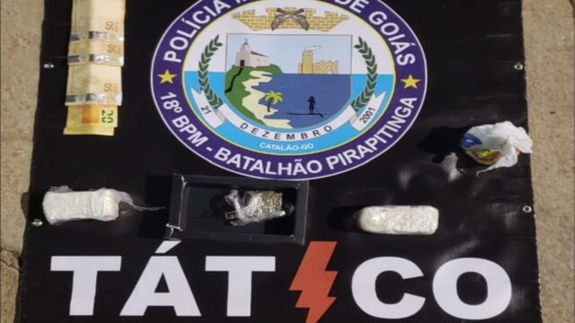 Tático Móvel realiza prisão de suspeito por tráfico de drogas em Catalão