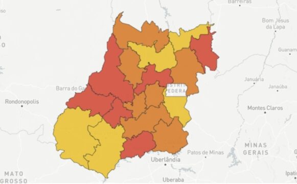 Catalão passa para cenário crítico em mapa de risco da covid-19 em Goiás