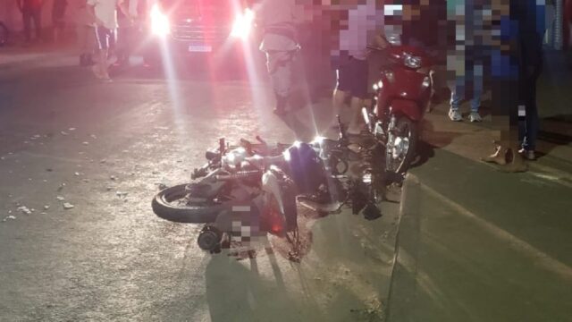 Colisão entre motos deixa vítima em estado grave em Catalão