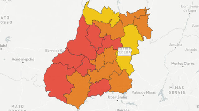 Três regiões de Goiás deixam zona vermelha no mapa de risco