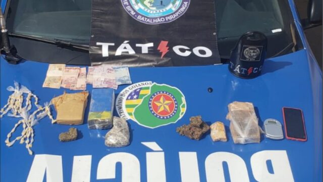 Equipe Tático Móvel realiza apreensão de drogas em Ouvidor