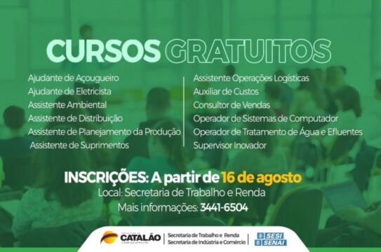 Qualificação profissional: Prefeitura oferece mais de dez cursos gratuitos em parceria com o SENAI