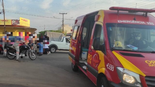 Mulher é atropelada em avenida do bairro Castelo Branco, em Catalão