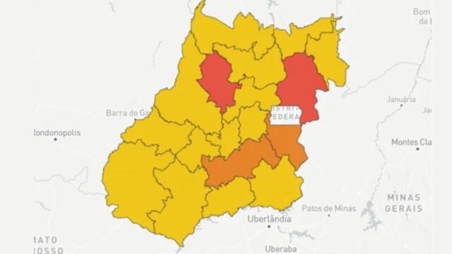 Mapa da pandemia: Goiás volta a ter regiões em calamidade para Covid
