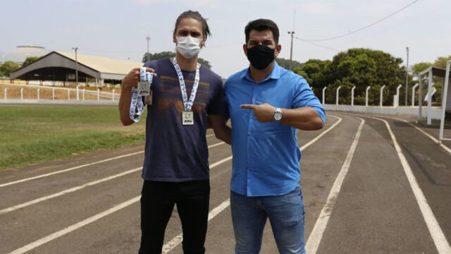O catalano Lucas Marques, conquista três medalhas no atletismo dos Jogos Universitários Goianos
