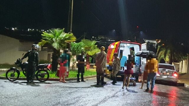 Motociclista fica ferido no Bairro Santa Cruz em Catalão, após queda