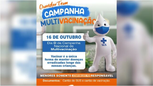 Dia "D" de Multivacinação acontece neste sábado, 16 de Outubro
