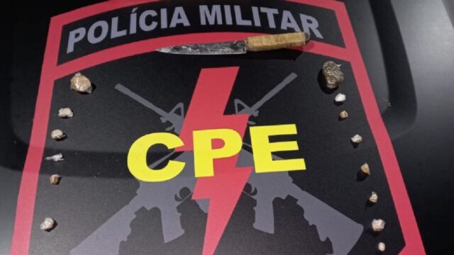 CPE realiza prisão de jovem de 23 anos por suspeita de crime de trafico de drogas em Catalão
