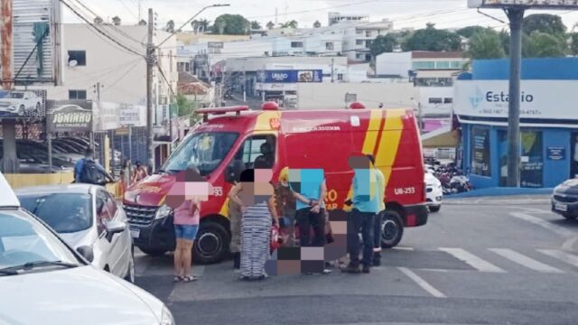 Mulher fica ferida em acidente no bairro São João, em Catalão