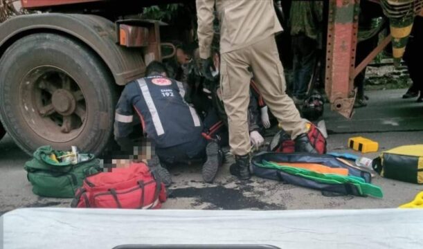 Motociclista que bateu em carreta em Caldas Novas é transferida em estado grave para Goiânia