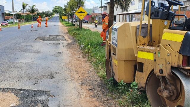 GO-330 passa por reparos com operação tapa-buraco no trecho entre Catalão e Três Ranchos